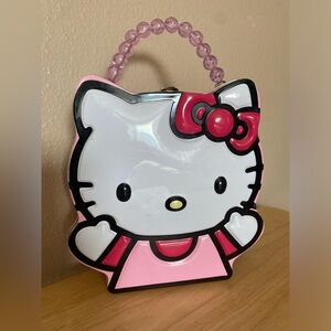 Sanrio Hello Kitty Pink Collectible Tin Box with Handle